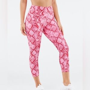 Pink Python Fabletics Capris Leggings